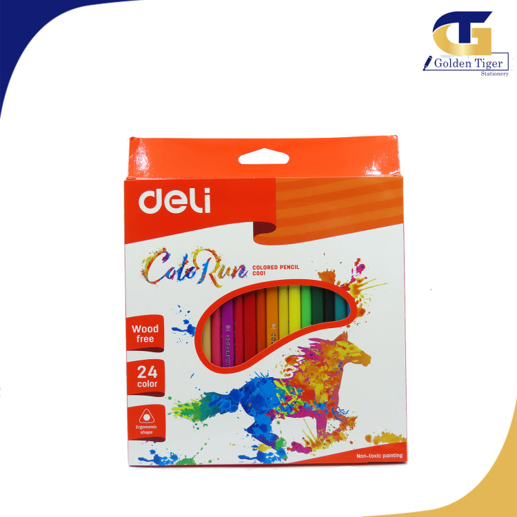 Deli Color Pencil 24colors (wood free)C00120