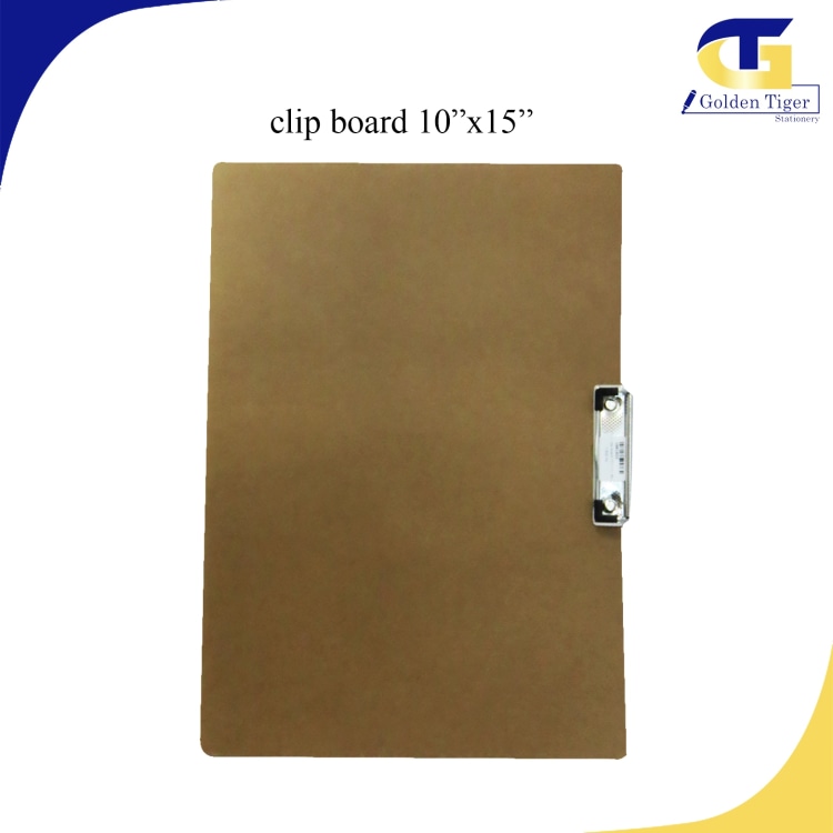 Clip Board 10 x 15 Natural Wood Brown (ကလစ်တခုပါသစ်သားကလစ်ဘုတ်)