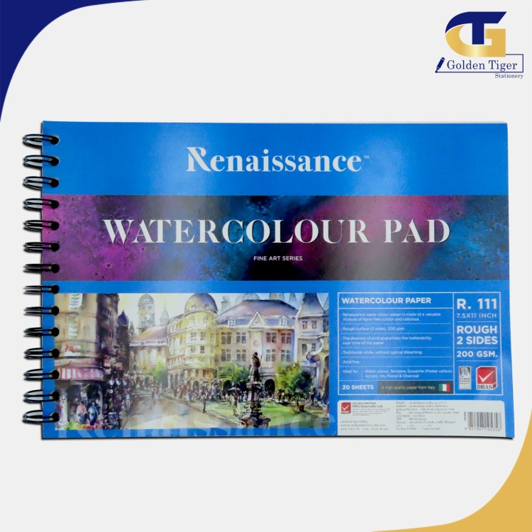 Renaissance Water Color Pad Ring R111 ( size 7.5" x 11" ) 200g