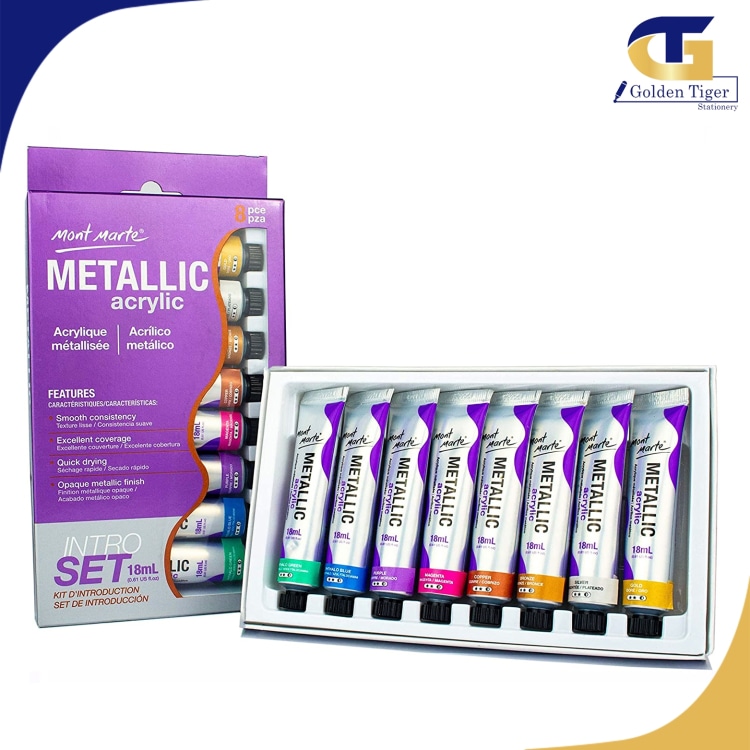 Mont Marte Acrylic Metallic set (8colors/18ml)