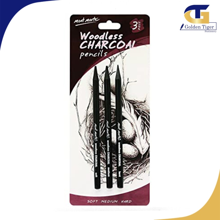 Mont Marte Woodless Charcoal  (3pcs/card) MPN0045