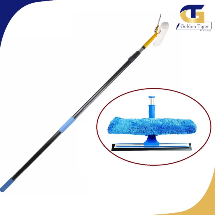 Glass wiper with cloth(မှန်တိုက်တံအရှည် အဝတ်စပါ