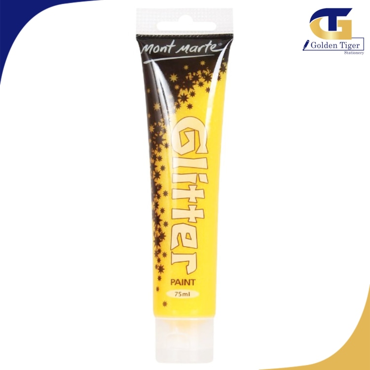 Mont Marte Glitter Paint 75ml Yellow