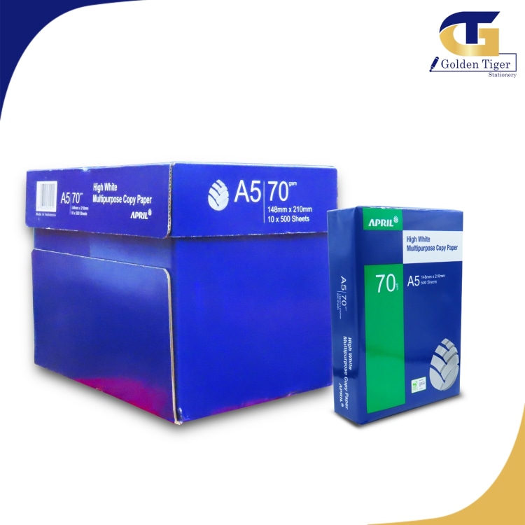 OFFICE PAPER Paper A5 ( A4 တဝက် ) 10 pkt/ Box တဘုံး