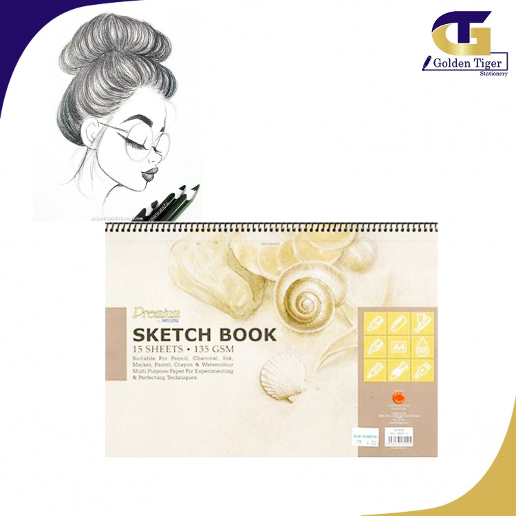 Campap Ring Sketch Book A4 (135g/15sheets/အလှဲ/Acid Free Paper) CA3220