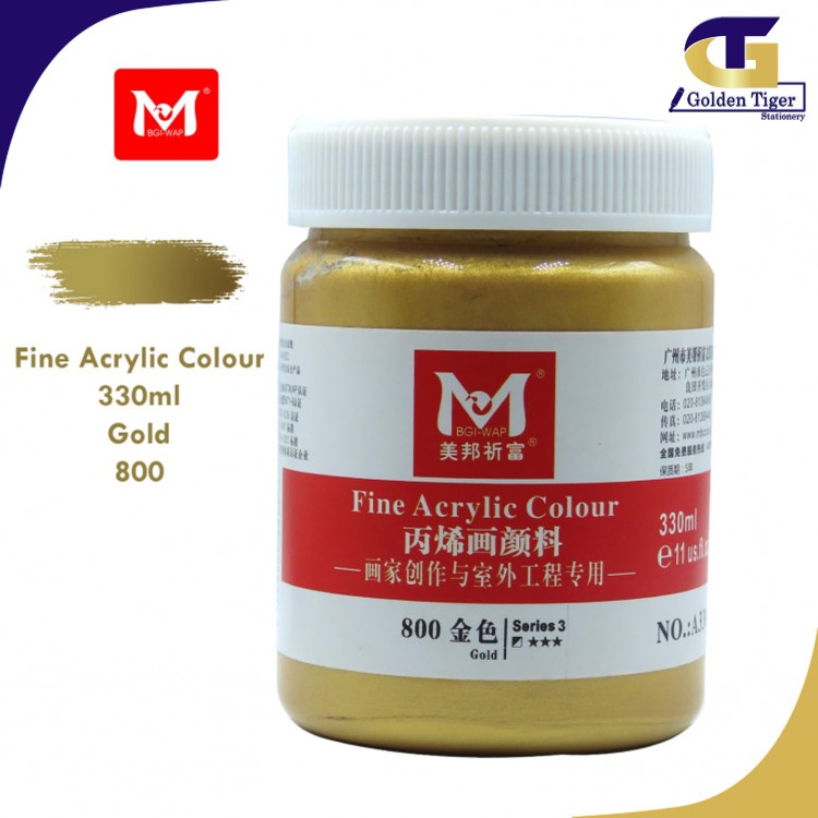 M Acrylic 330ml Gold 800