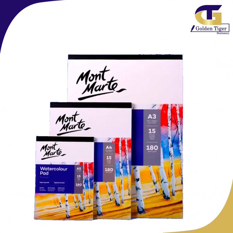 Mont Marte Watercolor Pad Germem Paper A3180g 15sheet (MSB0062)