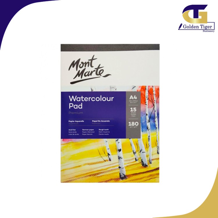 Mont Marte  Water color Pad paper A4180g 15sheet (MSB0063)