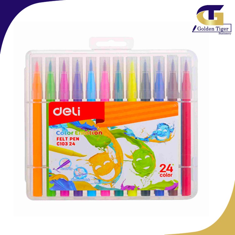 Deli Color Emotion Felt Pen 24 Color C10324