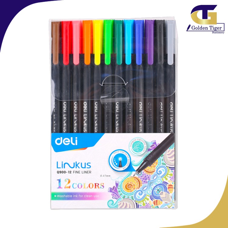 Deli Linkus Q900-12 Fine Liner 12 Color