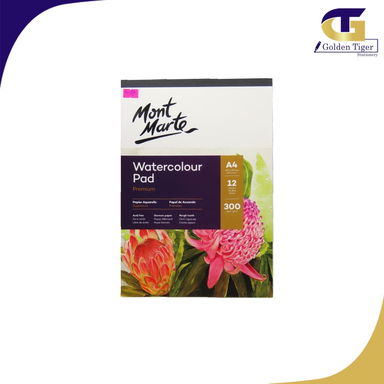 Mont Marte Watercolour Pad A4 300g 12sheets