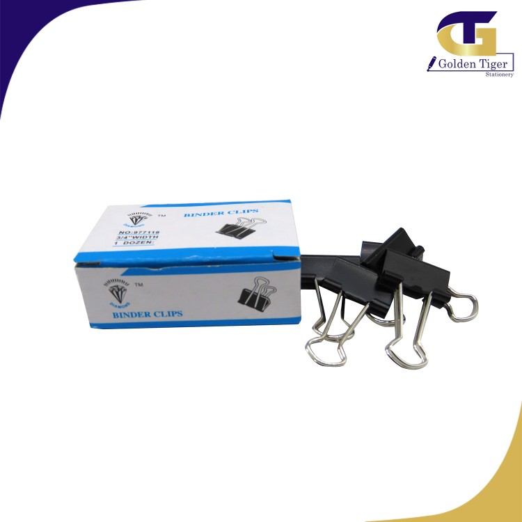 Binder Clip ( Black Color )19mm (China)  HM Office Solutions ( Whatever  You Need for Office)