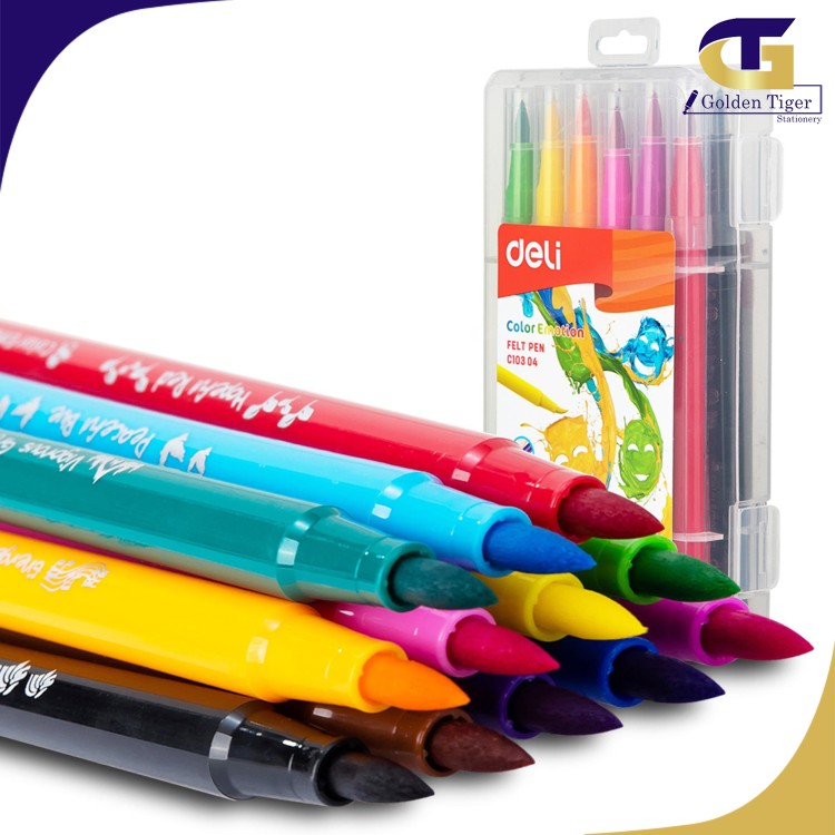 Deli Color Emotion Felt Pen C10304 (12color )