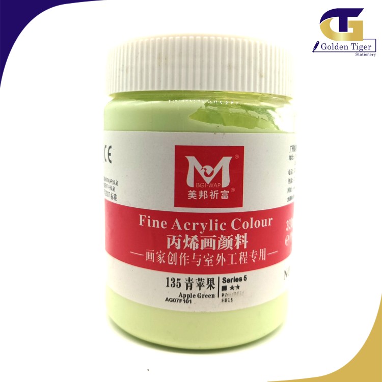 M Acrylic 330 Ml Apple Green 135